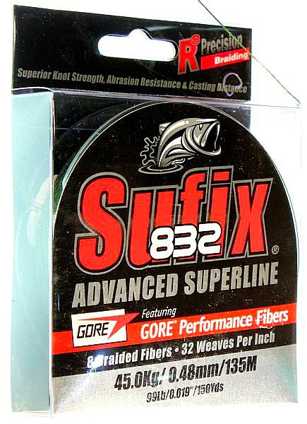 Sufix 832 Braid Lo Vis Green 135м 0.48мм Sufix 832 Braid Lo Vis Green 135м 0.48мм