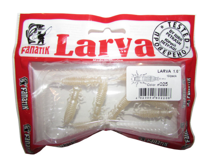 Силиконовая приманка Fanatik Larva 1.6" 10 шт. цвет 025