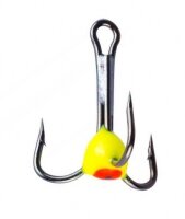 Тройник фосфорный со стразом (жёлтый) №12 Premier Fishing