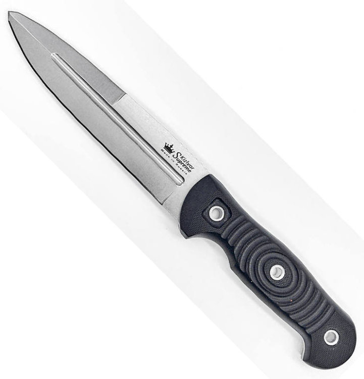 Legion AUS-8 SW (Stonewash, черная рукоять, Камо ножны) нож