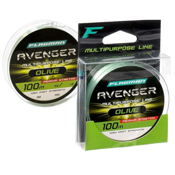 Леска Flagman Avenger Olive Line 0,28 мм 100 м