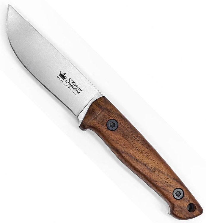 Нож Nikki AUS-8 SW (Stonewash, дерево, ножны кожа)