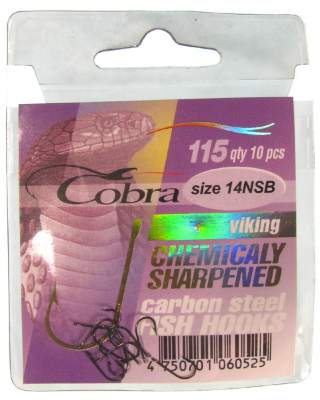 Рыболовные крючки Cobra viking №12, 10шт: купить, цена 9,71 ₴/упаковка ,  Снасти оптом