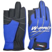 Перчатки WG-FGL043, синие с чёрным, с двумя пальцами р.L