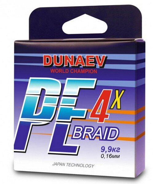 Плетёный шнур Dunaev Braid PEx4 0,16 мм 150 м