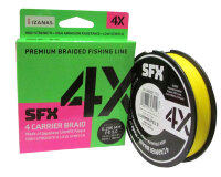 Леска плетёная SFX 4X жёлтая 135м. PE 3/0,285мм.
