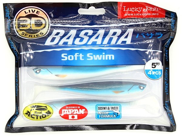 Виброхвост LJ 3D Series Basara Soft Swim 5" (12,7 см) цвет PG12 4 шт.
