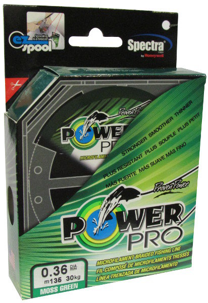Плетёный шнур Power Pro Moss Green 135 м 0,36 мм