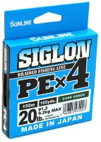 Плетёный шнур Sunline Siglon PEx4 150 м #1,2/20Lb (Dark Green)