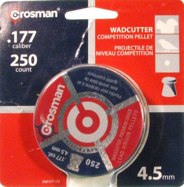 Пуля пневм. "Crosman Wadcutter" 4.5 мм. 74 гран (250 шт)