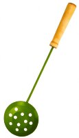 Черпак ЧР-03 деревянная ручка, зелёный (Тонар) T-IFS-03G