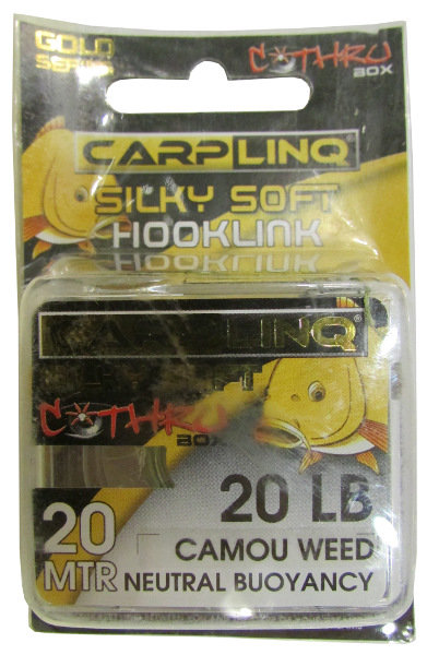Поводковый материал Carp Linq silky soft neut buoyancy 20lbs 20м (камо-травяной)