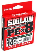 Плетёный шнур Sunline Siglon PEx8 150м #0,6/10Lb (Dark Green)