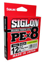 Плетёный шнур Sunline Siglon PEx8 #0,8/12Lb Light Green 150 м 