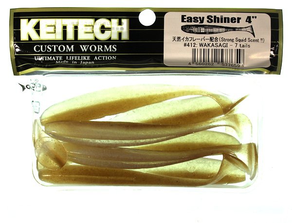 Силиконовые приманки Keitech Easy Shiner 4" цвет 412 Wakasagi 7 шт.