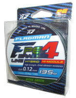 Плетёный шнур Flagman PE Hybrid F4 Moss Green 0,12 мм 6,4 кг 135м