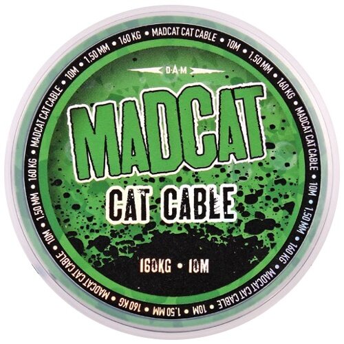 MADCAT Поводковый материал CAT CABLE - 10m - 1.35mm - 160kg / 3795160