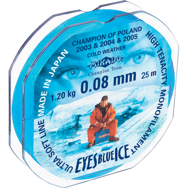 Леска "Mikado" Eyes Blue Ice  (50 м) 0,08 мм 1,2 кг