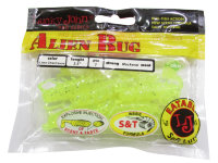 Силиконовые приманки LJ Pro Series Alien Bug 2,5" 6,35 см цвет 071 lime chartreuse 7 шт.