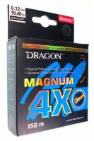 Плетёный шнур Dragon Magnum 4X 0,12мм 150м светло-серый