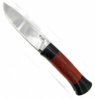 Нож Хищник х12мф рукоять эбонит, красное дерево