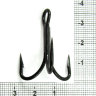 Кованые 5Х утолщенные Морские тройные крючки Pro-Hunter Black Wolf. Япония. (#1/0, 150 lbs (68 кг), 4 шт), арт.Р501201006