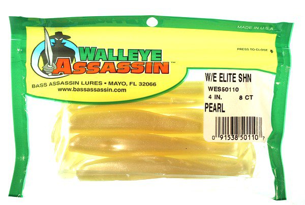 Силиконовая приманка Bass Assassin Walleye Elite Shiner 4" цвет WES50110
