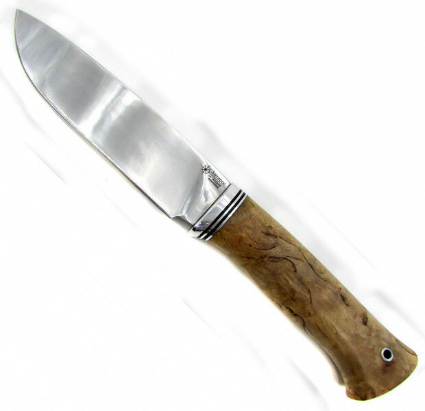 Нож Линь х12мф рукоять карельская береза
