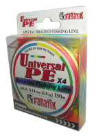 Плетёный шнур Fanatik Universal PEx4 150м (#0,8) 0,14мм