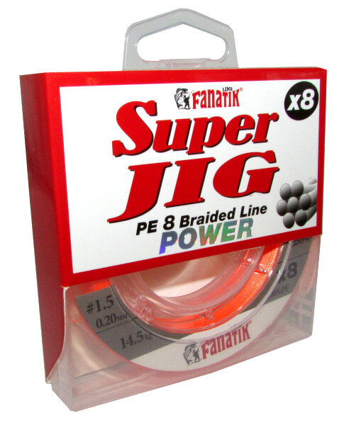 Плетёный шнур Fanatik Super Jig PEx8 (#1,5) 0,20 мм Orange 120 м 