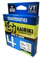 Леска плетёная Shimano Kairiki 4 PE 150м. зелёная (11,6 кг) 0,19 мм.