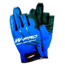 Перчатка WG-FGL044, синие с чёрным, с двумя пальцами р.ХL