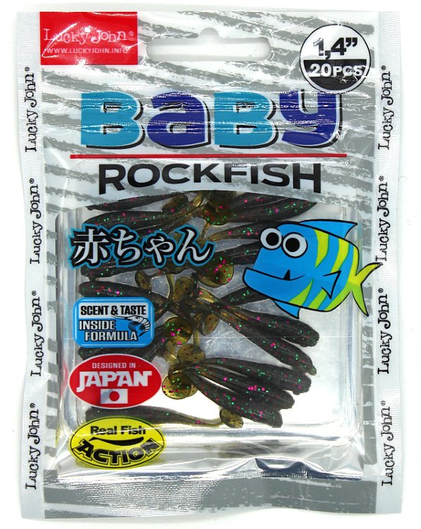Виброхвосты съедоб. LJ Pro Series Baby RockFish 1,4in (3,5см) S21 20 шт.