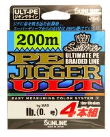 Плетёный шнур Sunline PE Jigger ULT(4braid) 200m #0.8/12Lb