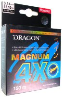 Плетёный шнур Dragon Magnum 4X 0,14мм 150м флюо-жёлтый