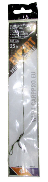 Готовый поводок Carp Pro с крючком №4 "Maruto" Curved с кольцом (CP3583854)