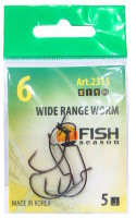 Крючки Fish Season (офсет) Wide range worm №6 2315-06F