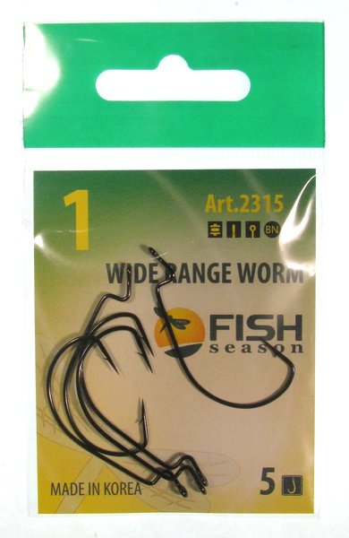 Крючки Fish Season (офсет) Wide range worm №1 2315-0042F