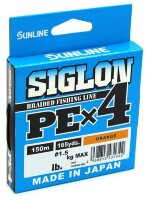 Плетёный шнур Sunline Siglon PEx4 150 м (Orange) #2/35Lb
