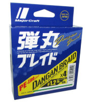 Плетёный шнур Major Craft Dangan Braid X4 зелёный DB4-150/1.2GR 150 м
