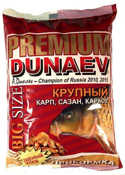 Dunaev Premium 1кг Карп-Сазан Крупная фракция