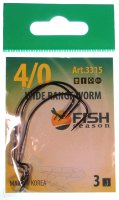 Крючки Fish Season (офсет) Wide Range Worm с большим ухом, №4/0 3315-0024F