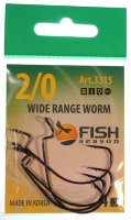 Крючки Fish Season (офсет) Wide Range Worm с большим ухом, №2/0 3315-0042F