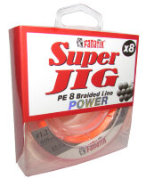 Плетёный шнур Fanatik Super Jig PEx8 (#1,2) 0,18 мм (Orange) 120 м