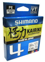 Леска плетёная Shimano Kairiki 4 PE 150м. мультиколор (13,8 кг) 0,20 мм.