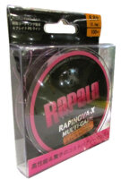 Леска плетёная Rapala Rapinova-X Multi Game розовая 100м. #0.3/7.2Lb/0,08мм