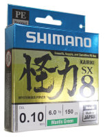 Shimano Kairiki PE 150м. зелёная (6,0 кг) 0,10 мм.