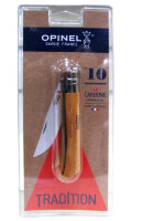 Нож Opinel №10  клинок 10 см, углерод., бук блистер