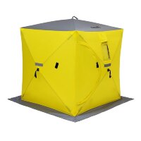 Палатка зимняя Куб 1,8х1,8 yellow/gray Helios (HS-ISC-180YG)
