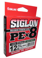 Плетёный шнур Sunline Siglon PEx8 #0.8/12Lb Dark Green 150 м